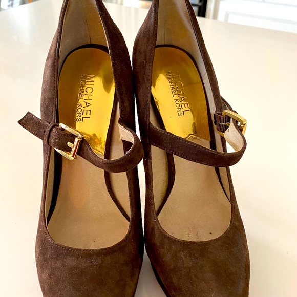 Michael Kors Brown Suede Mary Jane 8.5 pumps - Picture 3 of 7